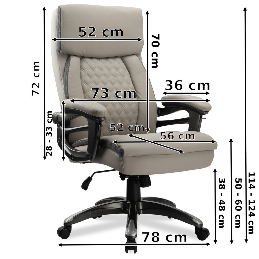 Toimistotuoli Camaro, harmaa hinta ja tiedot | Toimistotuolit | hobbyhall.fi