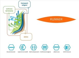 Juoksusukat Feet Run 45/47, harmaa/sininen hinta ja tiedot | Muut urheiluvälineet | hobbyhall.fi