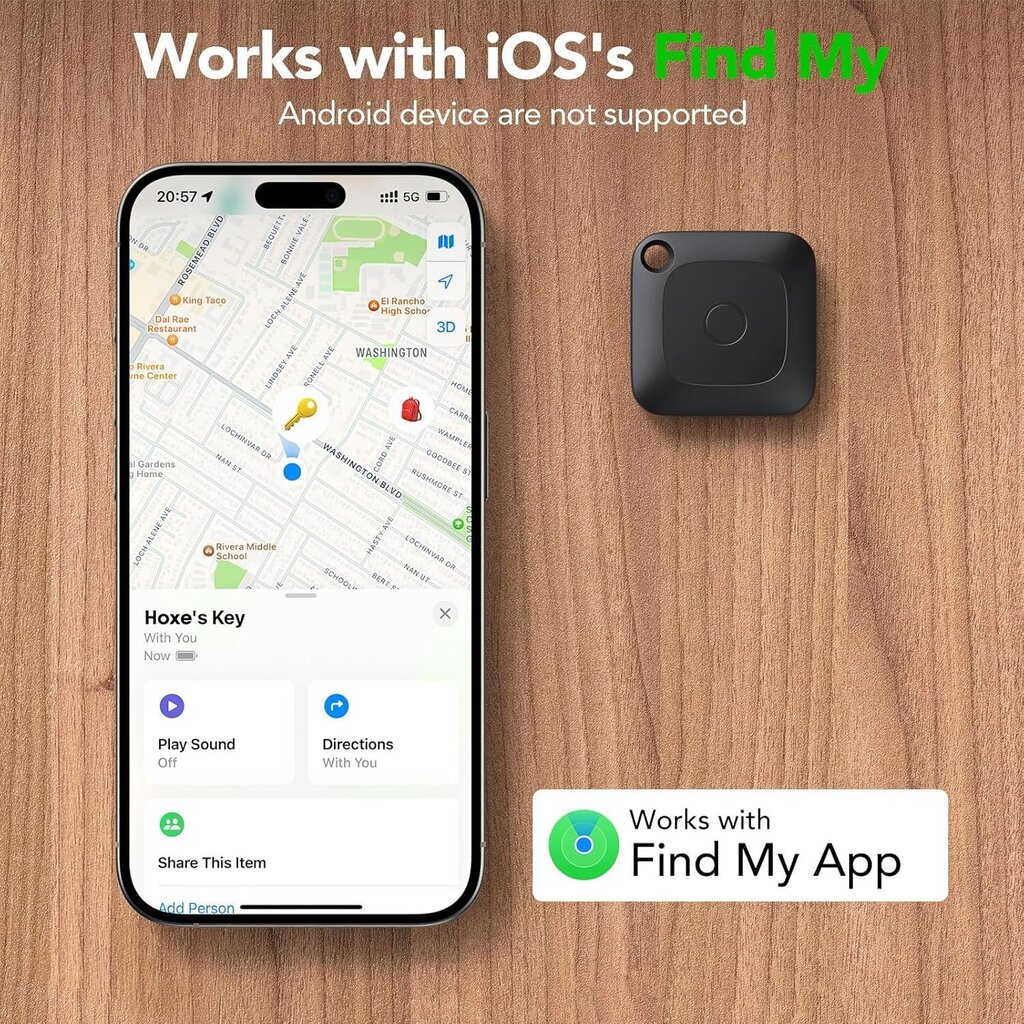 Air Tracker, Key Finder toimii Find My App -sovelluksen kanssa (vain iOS), Bluetooth-seurantatunniste avaimille, matkatavaroille, matkalaukuille ja lemmikkieläimille, kovaääninen piippaus, maailmanlaajuinen seuranta, vaihdettava akku, 3-pakkaus hinta ja tiedot | Älylaitteiden lisätarvikkeet | hobbyhall.fi