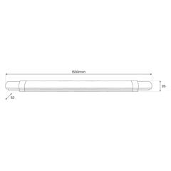 LED-valaisin 48W 5200lm 4000K IP65, 150cm hinta ja tiedot | Seinävalaisimet | hobbyhall.fi