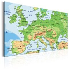 Kuva - Map of Europe hinta ja tiedot | Artgeist Huonekalut ja sisustus | hobbyhall.fi