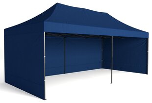 Nopeasti koottava kauppapaviljonki - 3x6 m - 3 seinää - sininen hinta ja tiedot | Puutarhapaviljongit | hobbyhall.fi