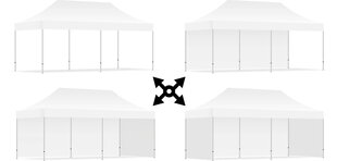 Nopeasti koottava kauppapaviljonki - 3x6 m - 3 seinää - sininen hinta ja tiedot | Puutarhapaviljongit | hobbyhall.fi