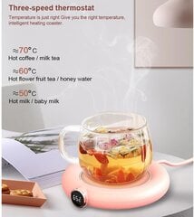 Cup Warmer USB Automaattinen Lämmitys Coaster Pohjalämpötila Säädettävä Vaaleanpunainen hinta ja tiedot | Keittiövälineet | hobbyhall.fi