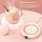 Cup Warmer USB Automaattinen Lämmitys Coaster Pohjalämpötila Säädettävä Vaaleanpunainen hinta ja tiedot | Keittiövälineet | hobbyhall.fi