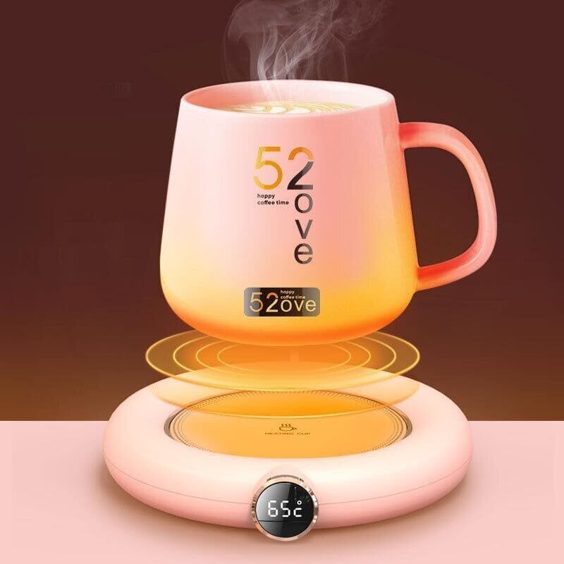 Cup Warmer USB Automaattinen Lämmitys Coaster Pohjalämpötila Säädettävä Vaaleanpunainen hinta ja tiedot | Keittiövälineet | hobbyhall.fi