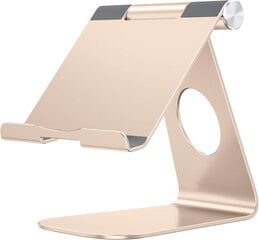 Säädettävä pöytätablettijalusta, joka on yhteensopiva iPad Air/Minin, iPad 10.2/9.7:n, iPad Pro 11/12.9:n, Samsungin jne. kanssa, kulta hinta ja tiedot | Puhelintelineet | hobbyhall.fi