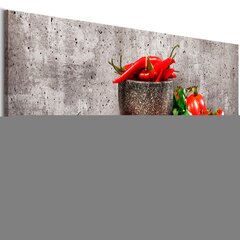 Kuva - Red Vegetables (1 Part) Concrete Narrow hinta ja tiedot | Taulut | hobbyhall.fi