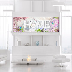 Kuva - Home and Hummingbirds (1 Part) Pink Narrow hinta ja tiedot | Taulut | hobbyhall.fi