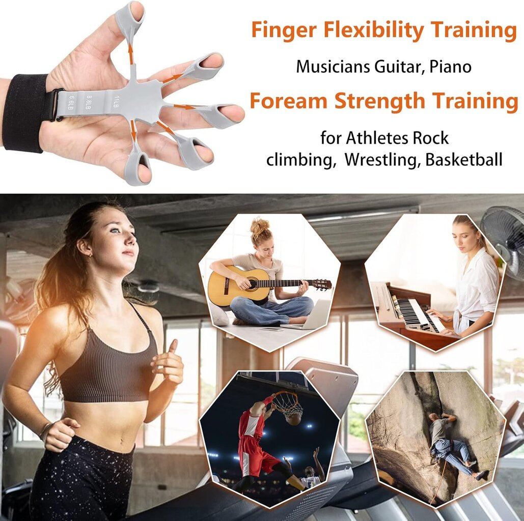 Finger Stretcher Exerciser Hand Trainer Finger Trainer 2 Pack Säädettävä Silikoni Hand Trainer Kyynärvarren Trainer Grippy Finger Trainer parantaa sormien toimintaa ja liikettä hinta ja tiedot | Treenivälineet | hobbyhall.fi