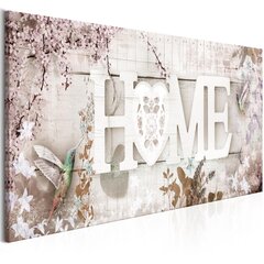 Kuva - Home and Hummingbirds (1 Part) Beige Narrow hinta ja tiedot | Taulut | hobbyhall.fi