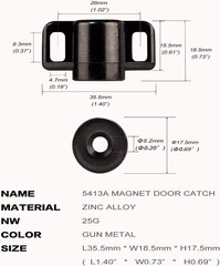 Magneettinen kaapin oven suljin neodyymimagneettisuljuksella, magneettisuljin, keittiön kaappeihin ja kaapin oviin, 8 kpl, kpl hinta ja tiedot | Ovenkahvat | hobbyhall.fi