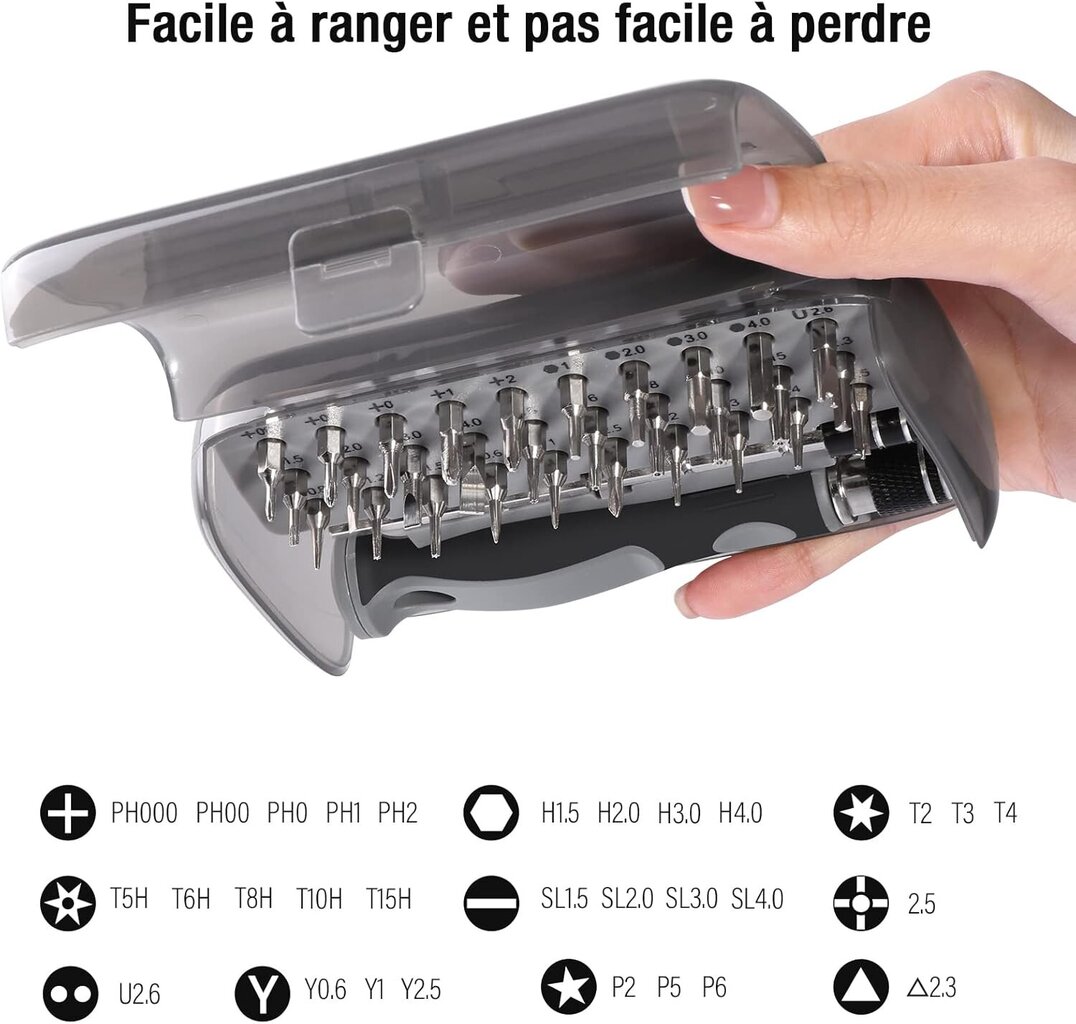 32-in-1-tarkkuusruuvimeisselisarja - Minimagneettinen ruuvimeisselisarja, työkalut, DIY-elektroniikan korjaussarja, tietokonetyökalu PC:lle, MacBook, iPhone, lasit, kello, älypuhelin hinta ja tiedot | Käsityökalut | hobbyhall.fi