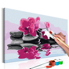 DIY kangas maalaus - Orchid With Zen Stones (Reflection In The Water) hinta ja tiedot | Artgeist Lapset | hobbyhall.fi