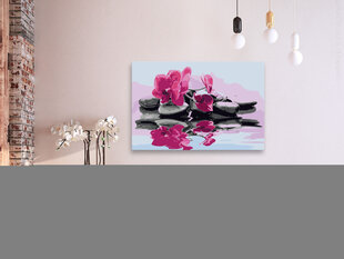 DIY kangas maalaus - Orchid With Zen Stones (Reflection In The Water) hinta ja tiedot | Artgeist Lapset | hobbyhall.fi