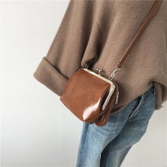 Käsilaukut Vintage Naisten Olka Crossbody Messenger Laukku PU Nahka Muoti Double Kiss Lock Shell Laukut Laukku Naisten Käsilaukut hinta ja tiedot | Naisten käsilaukut | hobbyhall.fi