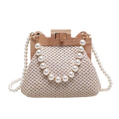 Käsilaukut Olki Puinen Lukko Käsilaukut Nainen Pearl Crossbody Laukku Muoti Kukkarot ja Käsilaukut Ylellinen Designer Olkalaukku Suuri Clutch Laukku hinta ja tiedot | Naisten käsilaukut | hobbyhall.fi