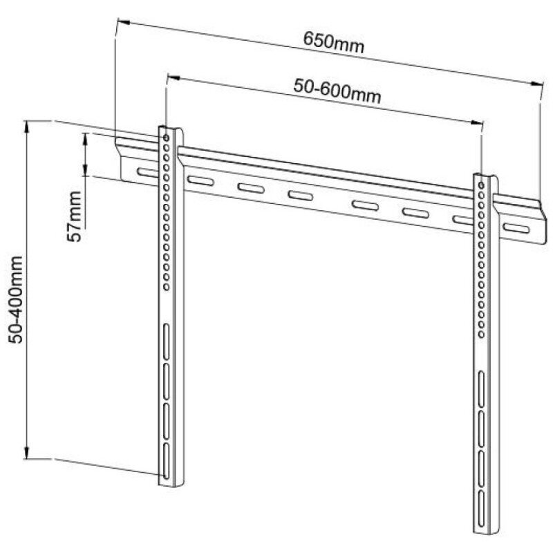 Seinäkiinnike TV 40-65" LED/LCD 50kg slim 22mm hinta ja tiedot | TV-seinätelineet | hobbyhall.fi