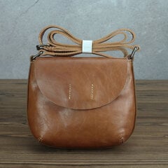 Käsilaukut Vintage 100 % luonnonöljy vaha lehmännahka naiset messenger laukut aitoa nahkaa olkahihna laukku Beg hinta ja tiedot | Naisten käsilaukut | hobbyhall.fi