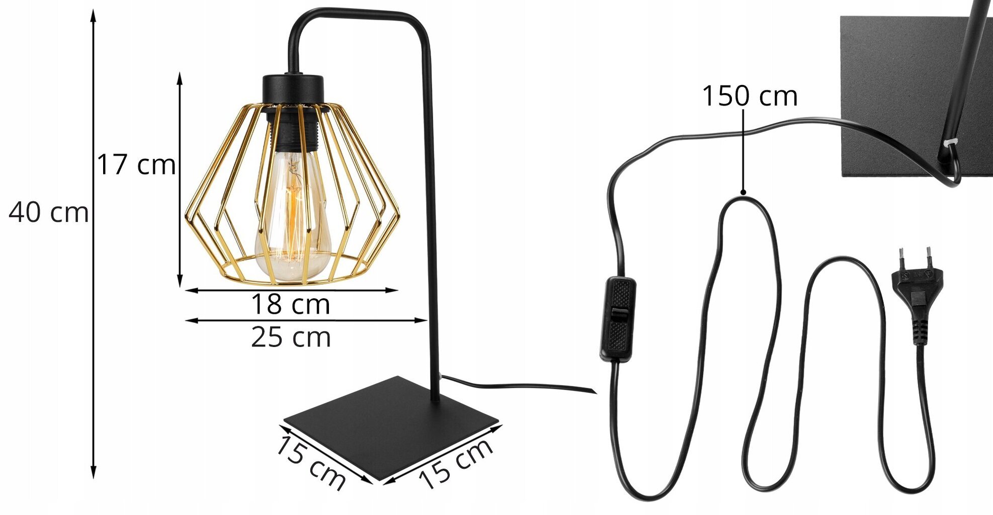 LightHome pöytä Santos hinta ja tiedot | Lattiavalaisimet | hobbyhall.fi