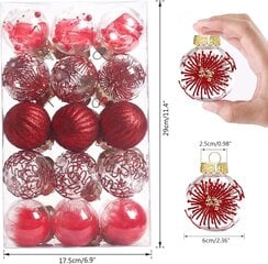 Joulujuhlakoristeet 34 kpl. Rikkinäiset koristeelliset ripustuspallot Koristeet Täytetyt koristeelliset joulukuusenpallot punainen hinta ja tiedot | Koristeet ja tarrat | hobbyhall.fi