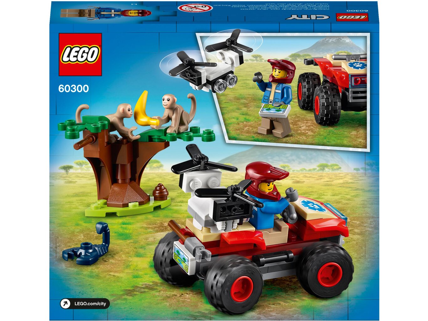 60300 LEGO® City Stunt Forest Rescue ATV hinta ja tiedot | LEGOT ja rakennuslelut | hobbyhall.fi