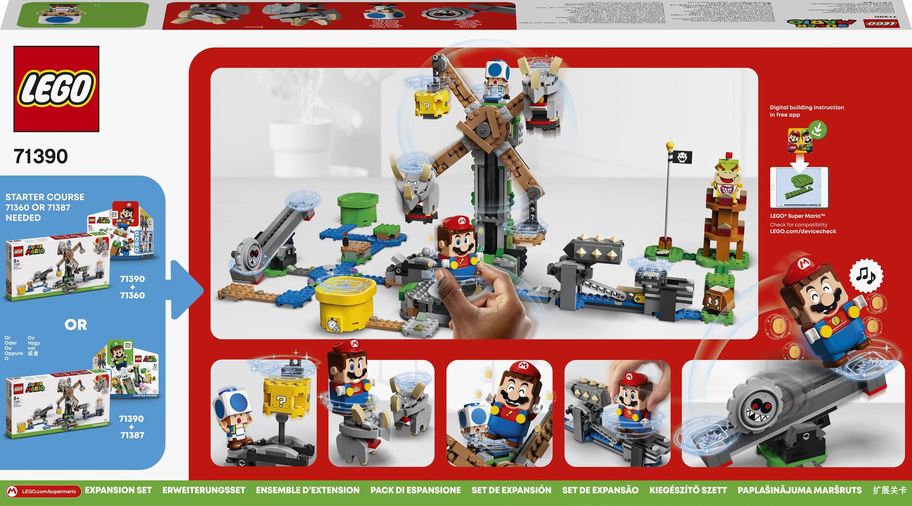71390 LEGO® Super Mario Taistele Reznors - Extra Kit hinta ja tiedot | LEGOT ja rakennuslelut | hobbyhall.fi