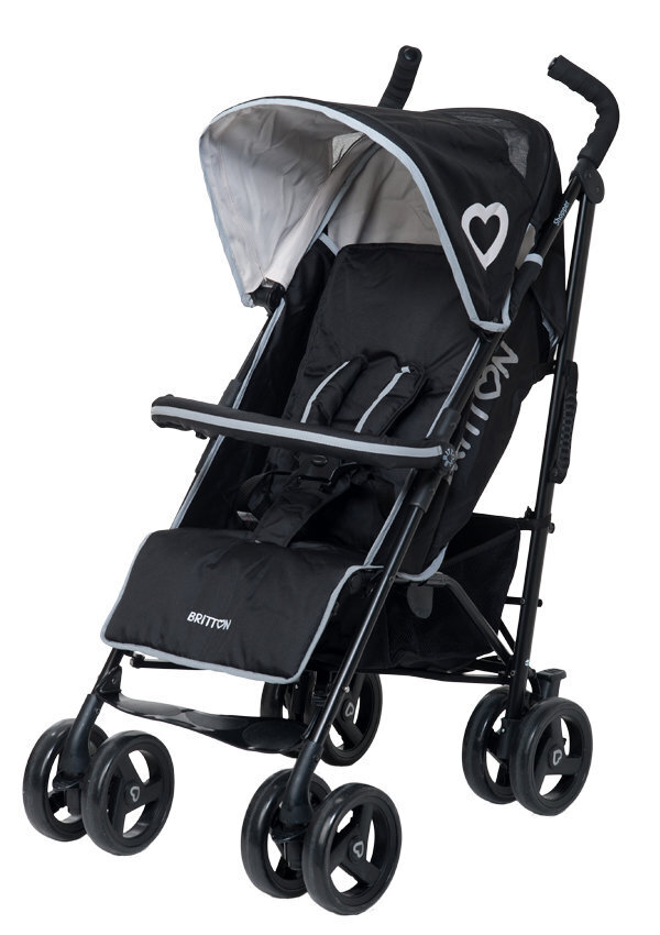 Britton Shopper rattaat/ Jet Black hinta ja tiedot | Vaunut ja rattaat | hobbyhall.fi