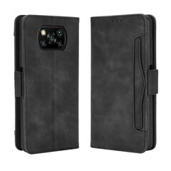 Yhteensopiva Xiaomi Poco X3 Pro Wallet Case Pu -nahkaisten korttipaikkojen kanssa. hinta ja tiedot | Puhelimen kuoret ja kotelot | hobbyhall.fi