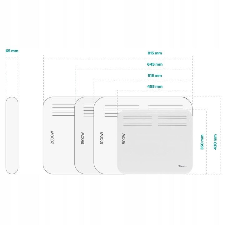 Thermeco konvektiolämmitin 1000W hinta ja tiedot | Lämmittimet | hobbyhall.fi