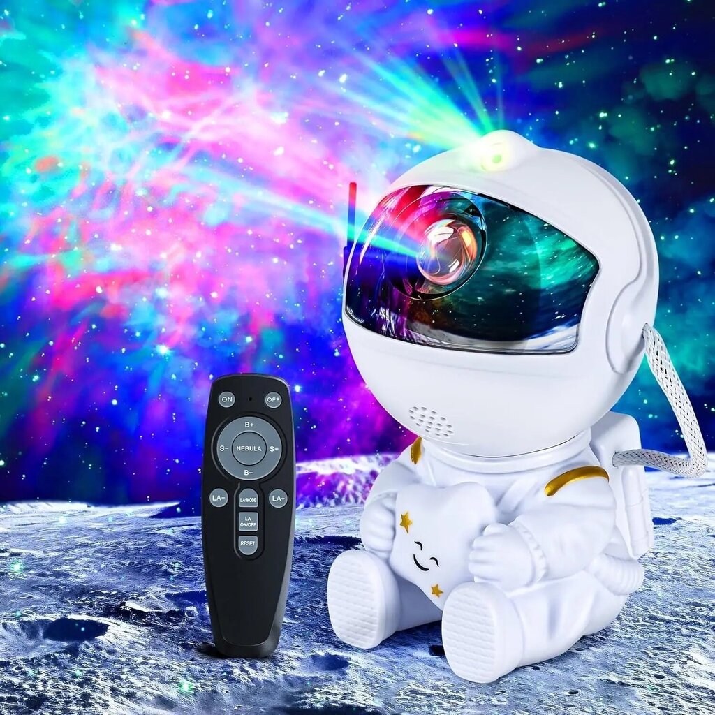 Yövalo projektori UNIVERSE astronautti valkoinen hinta ja tiedot | Projektorit | hobbyhall.fi