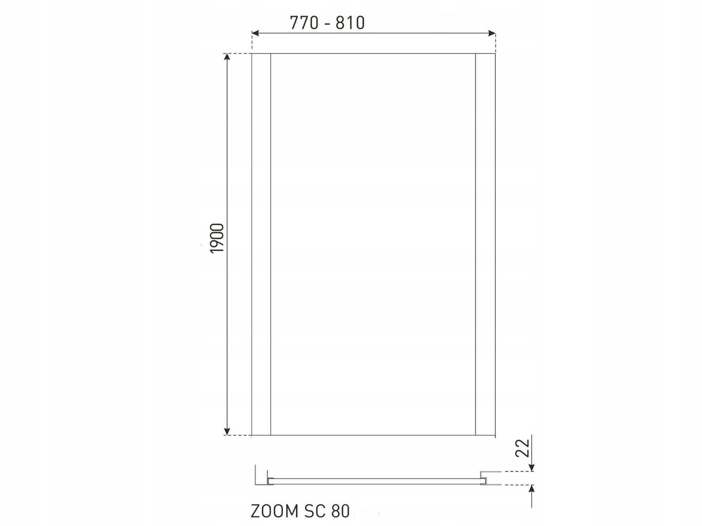 Kerra Zoom SC 80 suihkuseinä hinta ja tiedot | Suihkuseinät ja -ovet | hobbyhall.fi