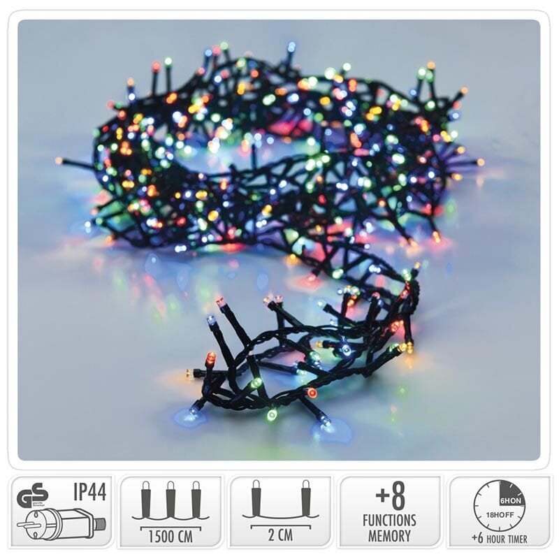 Led Garlianda Micro Cluster met Haspel 750 LED, 15m, monivärinen hinta ja tiedot | Juhlakoristeet | hobbyhall.fi