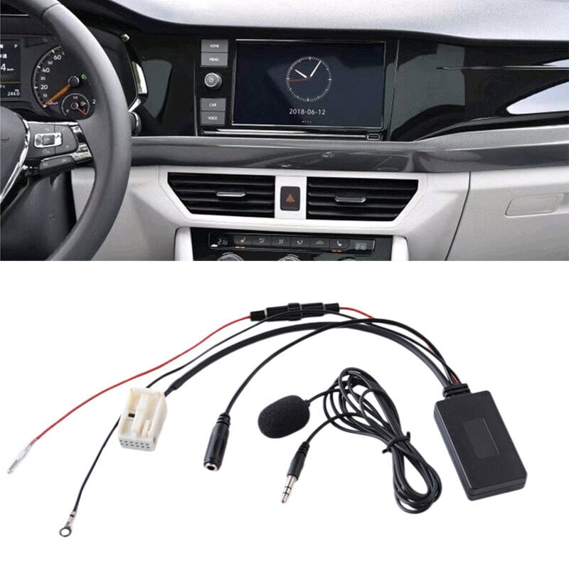 12 V auto MP3 Bluetooth-yhteensopiva sovitin musiikkiradio RCD RNS 210 310 315 510 Universal 5.0 Bluetoot Aux -kaapeliautoelektroniikka hinta ja tiedot | USB-sovittimet äänentoistoon | hobbyhall.fi