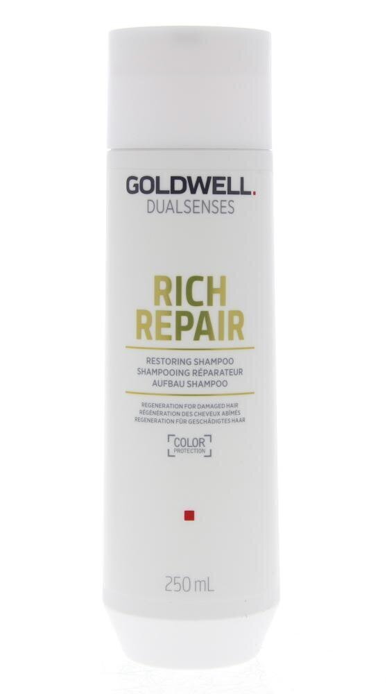 Shampoo vaurioituneille hiuksille Goldwell Rich Repair Restoring Shampoo 250ml hinta ja tiedot | Shampoot | hobbyhall.fi