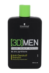 Shampoo hiuksille hilsettä vastaan Schwarzkopf [3D]MEN Anti-Dandruff Shampoo 250ml hinta ja tiedot | Shampoot | hobbyhall.fi
