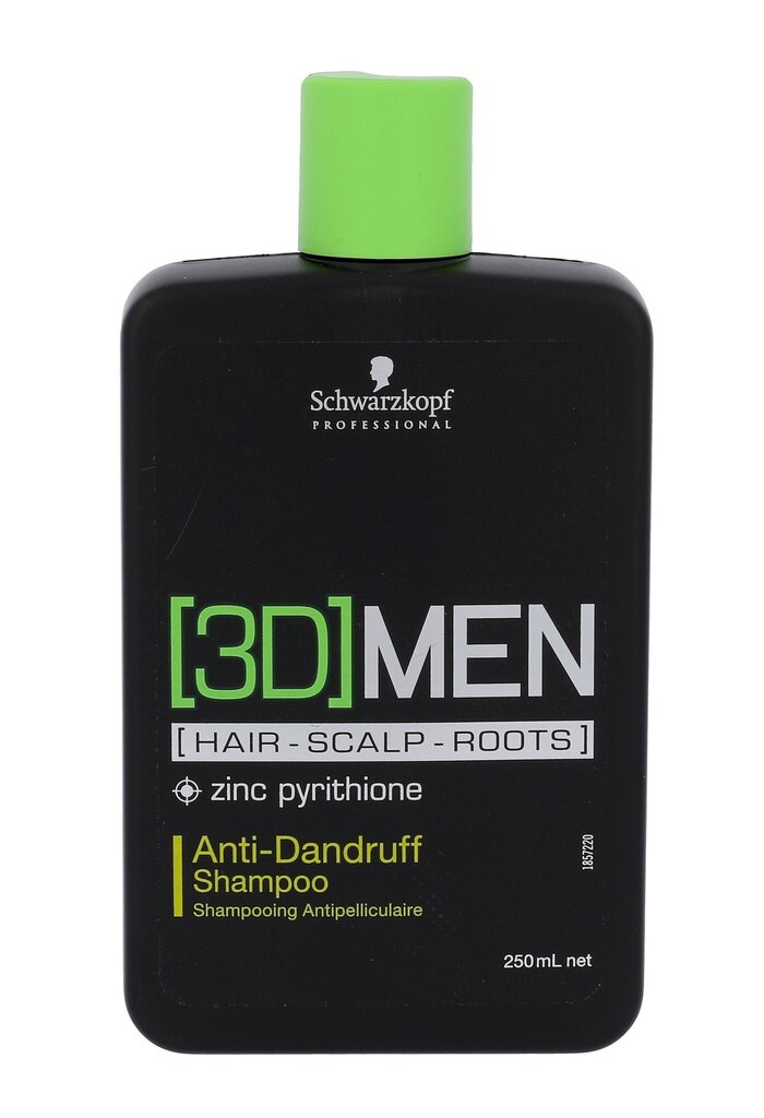 Shampoo hiuksille hilsettä vastaan Schwarzkopf [3D]MEN Anti-Dandruff Shampoo 250ml hinta ja tiedot | Shampoot | hobbyhall.fi