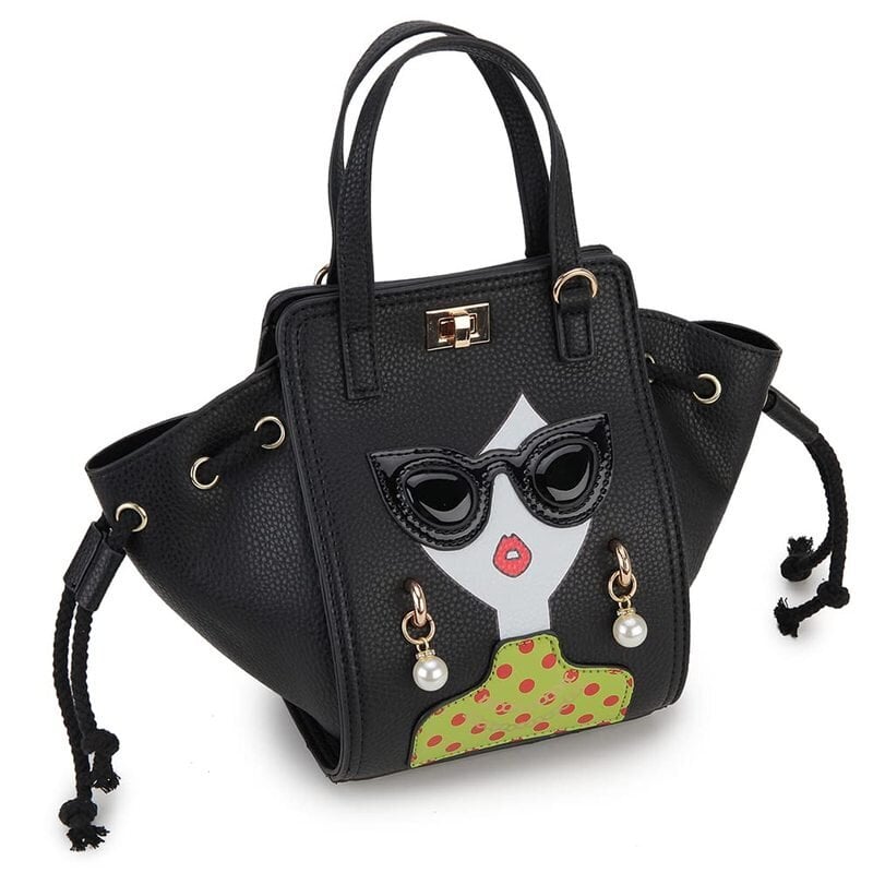 Käsilaukut Funky Lady Face Kukkarot ja Käsilaukut naisille Sarjakuvakuvioinen Naisten Olkalaukku Top Kahva Laukku Party Clutch Crossbody Bag hinta ja tiedot | Naisten käsilaukut | hobbyhall.fi