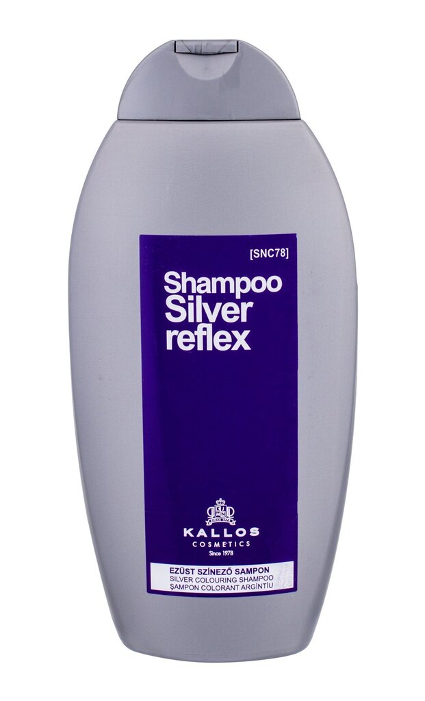 Keltaisia hiussävyjä neutraloiva shampoo Kallos Silver reflex 350 ml hinta ja tiedot | Shampoot | hobbyhall.fi