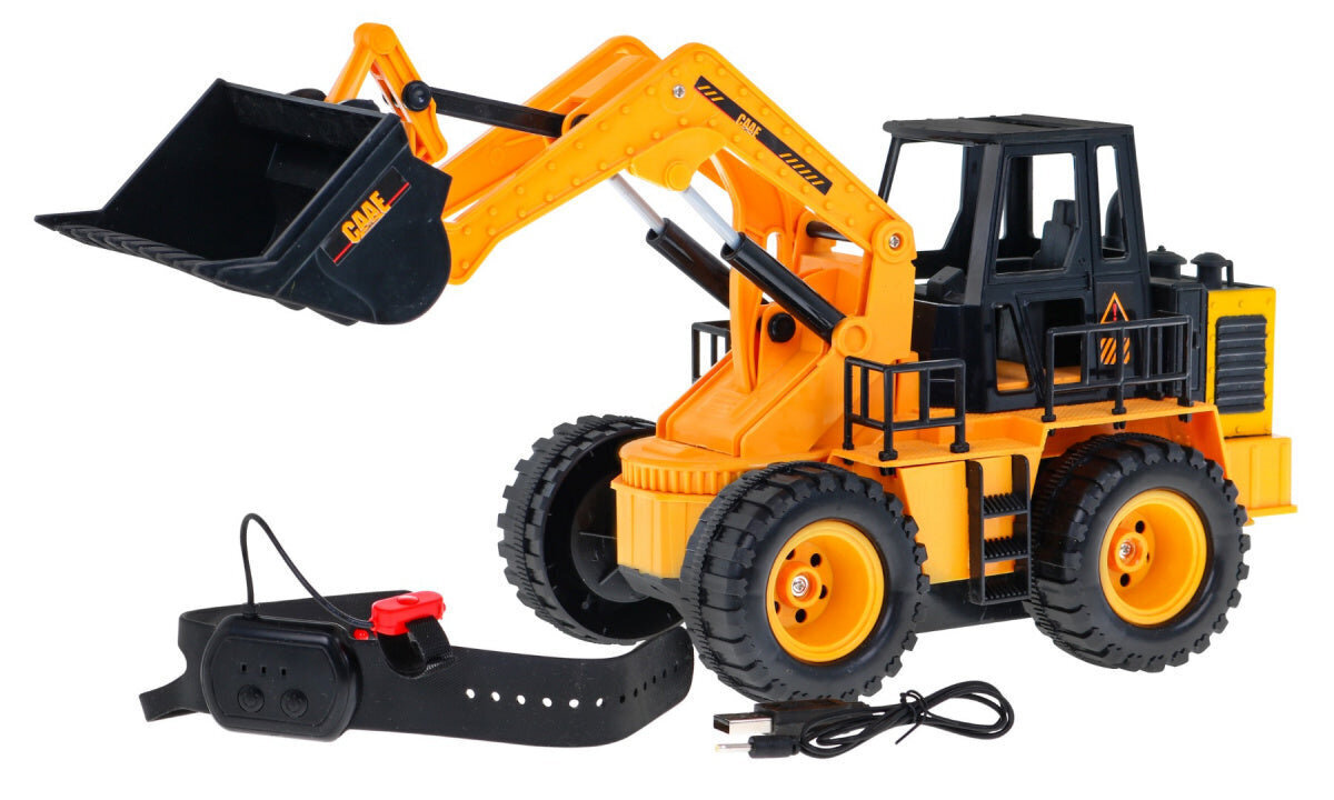 Bulldozer Caae ohjataan älyrannekorulla, keltainen hinta ja tiedot | Poikien lelut | hobbyhall.fi