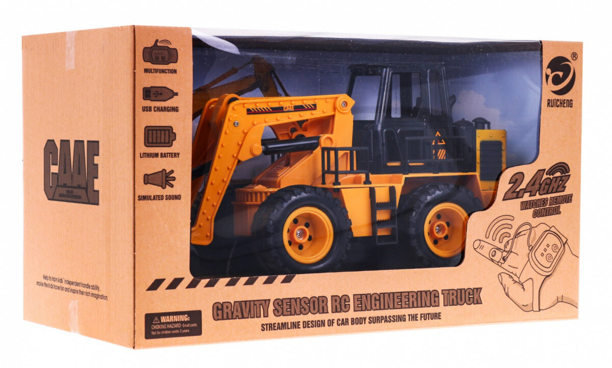 Bulldozer Caae ohjataan älyrannekorulla, keltainen hinta ja tiedot | Poikien lelut | hobbyhall.fi