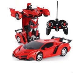 Robottimuuntaja 2in1 Lean Toys, punainen hinta ja tiedot | Poikien lelut | hobbyhall.fi