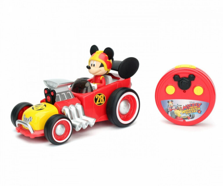 Disney Mickey Roadster Racer RC-auto, punainen hinta ja tiedot | Poikien lelut | hobbyhall.fi