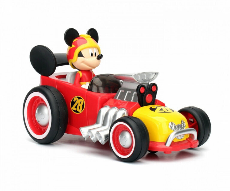 Disney Mickey Roadster Racer RC-auto, punainen hinta ja tiedot | Poikien lelut | hobbyhall.fi