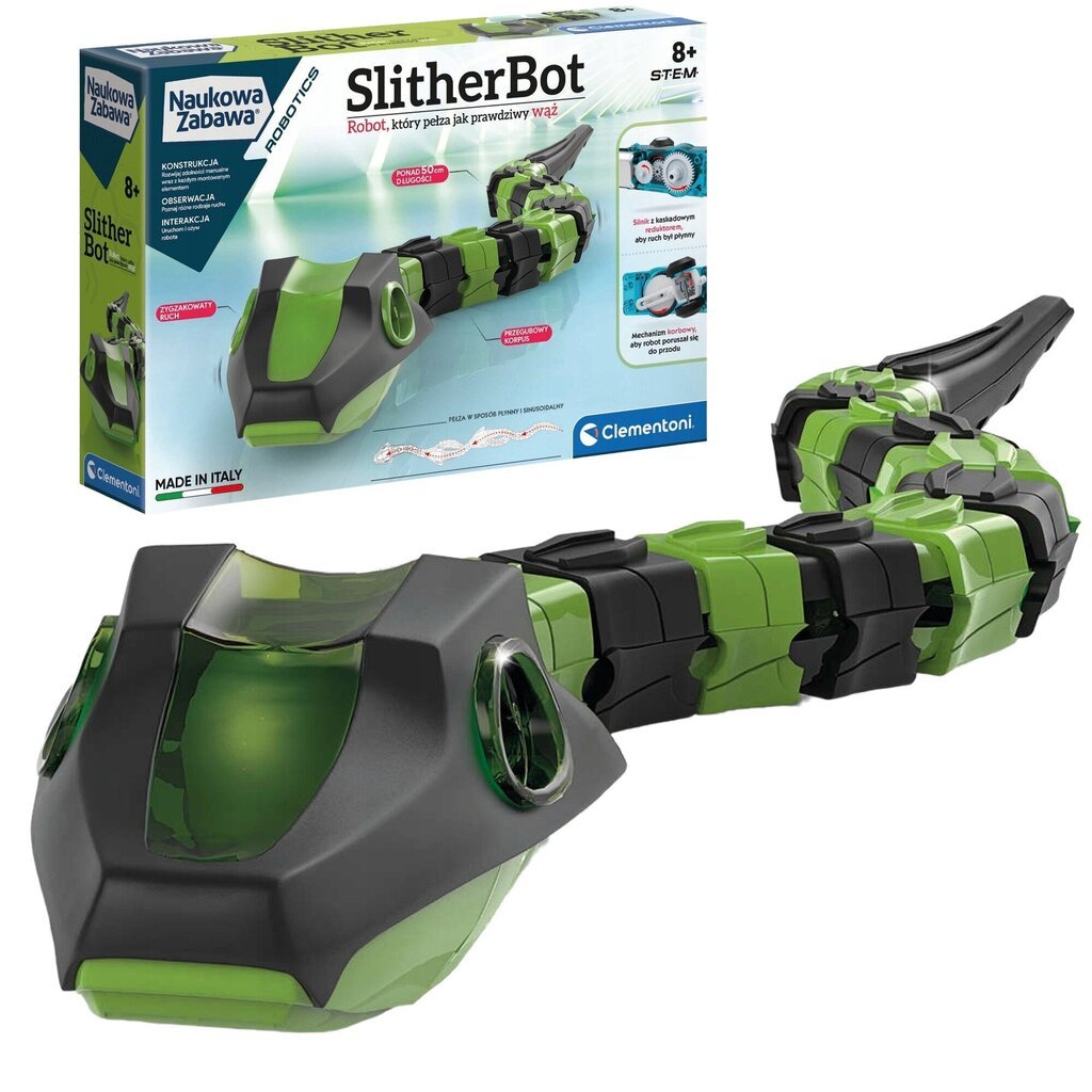 Slitherbot-lelukäärme clementoni, 28 osaa, 40 cm hinta ja tiedot | Poikien lelut | hobbyhall.fi