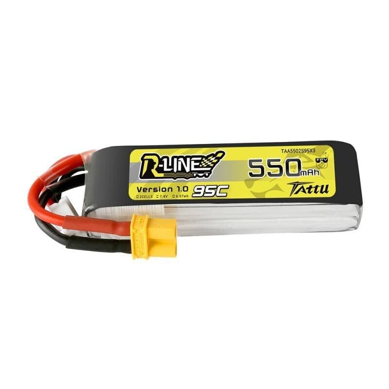 Akku R-Line 550mAh 7.4V 95C 2S1P XT30 hinta ja tiedot | Poikien lelut | hobbyhall.fi