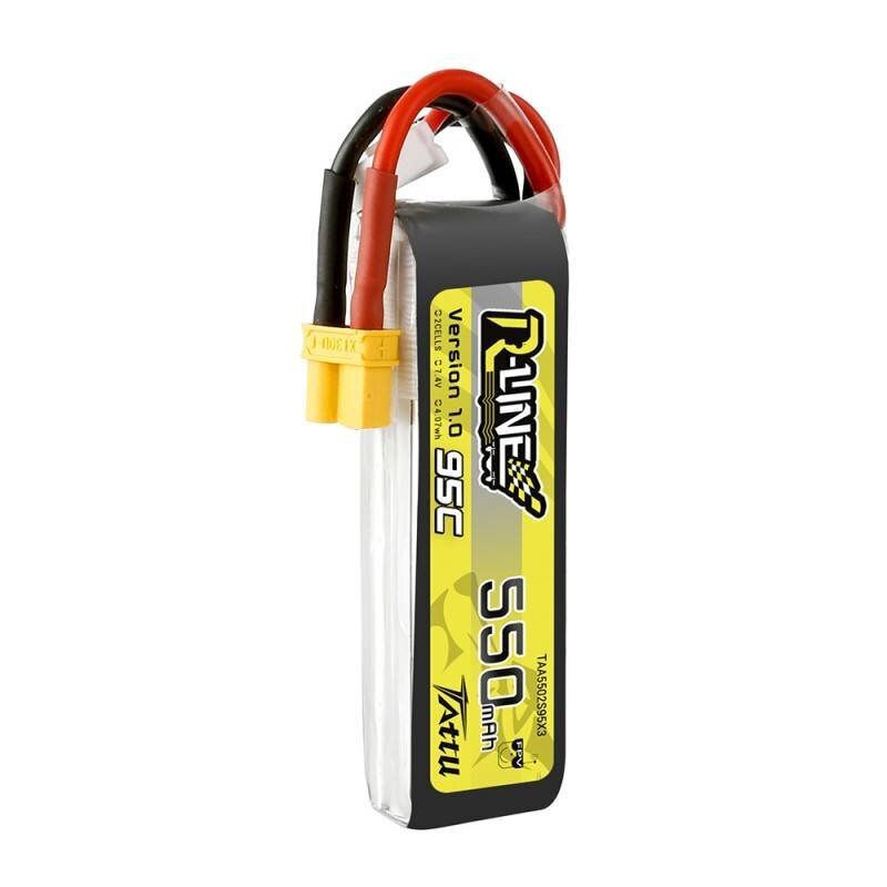 Akku R-Line 550mAh 7.4V 95C 2S1P XT30 hinta ja tiedot | Poikien lelut | hobbyhall.fi