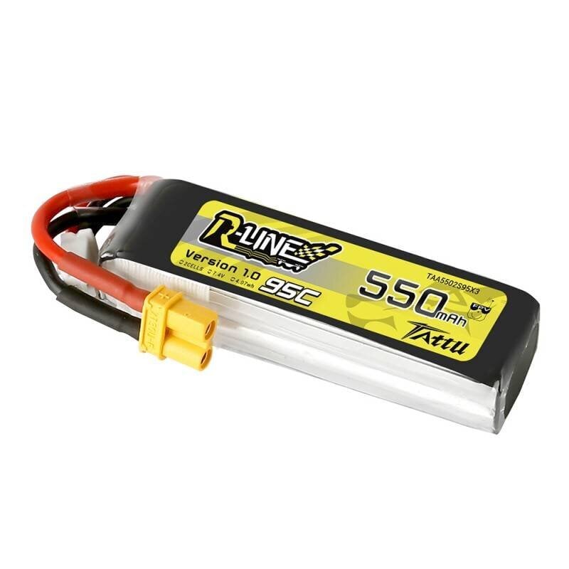 Akku R-Line 550mAh 7.4V 95C 2S1P XT30 hinta ja tiedot | Poikien lelut | hobbyhall.fi