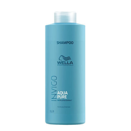 Puhdistava shampoo Wella Professionals Invigo Aqua Pure Shampoo 1000ml hinta ja tiedot | Shampoot | hobbyhall.fi