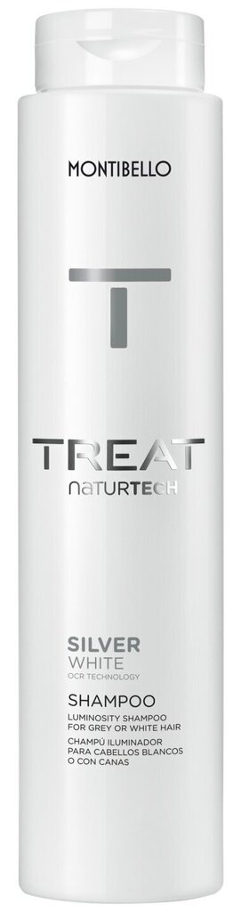 Keltaista pigmenttiä poistava shampoo Montibello TREAT NaturTech Silver White (300ml). hinta ja tiedot | Shampoot | hobbyhall.fi